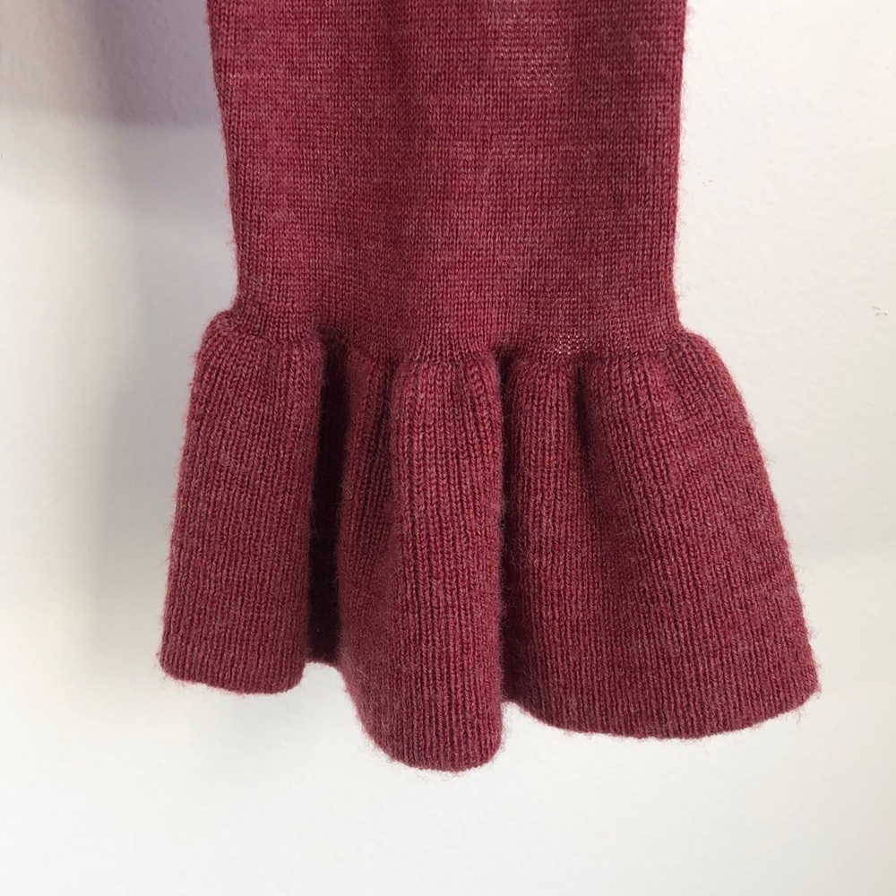 Nanette Lepore Merino wool lightweight sweater with “ruffle” cuffs - Picture 3 of 5